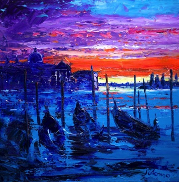 Daybreak over the Lagoon Venice 24x24 Daybreak over the Lagoon Venice 24x24